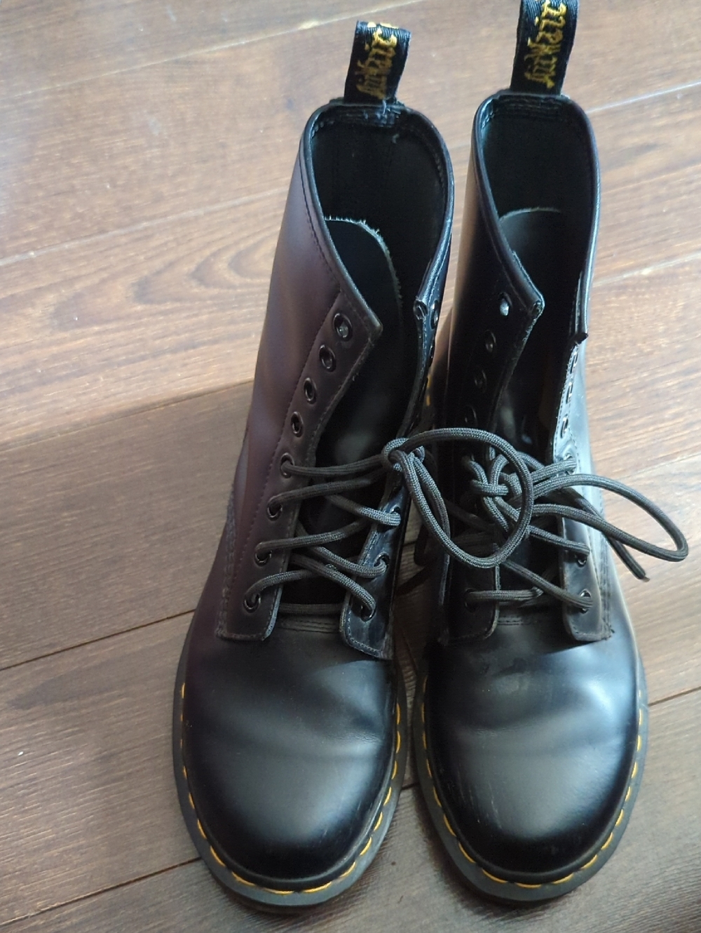 Dr. Martens 1460 Women's Smooth Leather Lace Up Boots - Picture 5 of 12